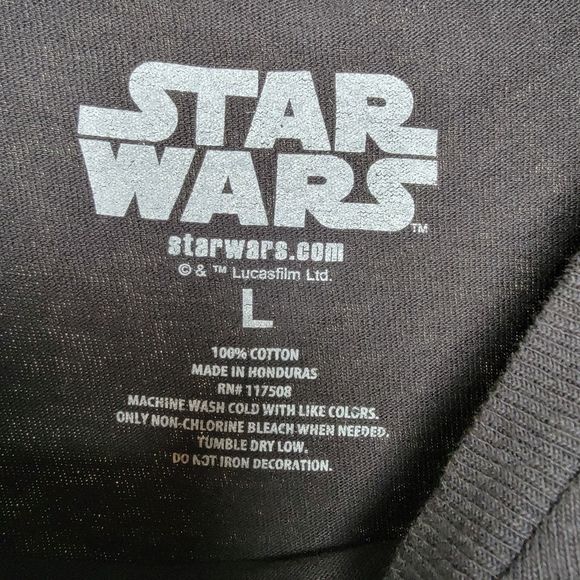 Star Wars Dark Side Line Up Graphic Tee Black Short Sleeve - Size Large - Picture 4 of 4